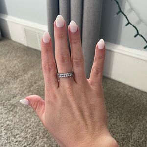 CZ "diamond" eternity bands